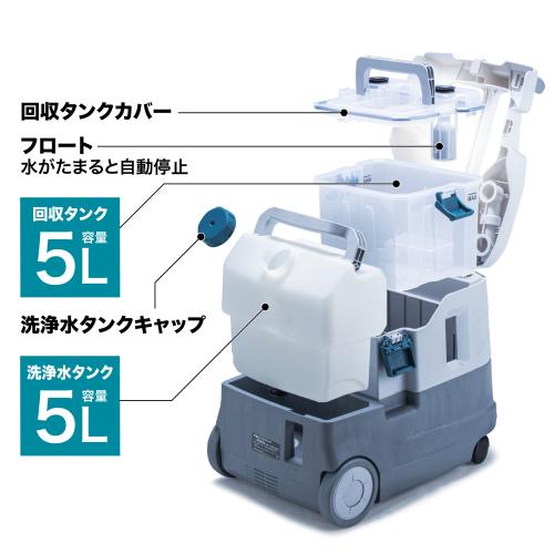 PE001Gの洗浄水タンクと回収タンク
