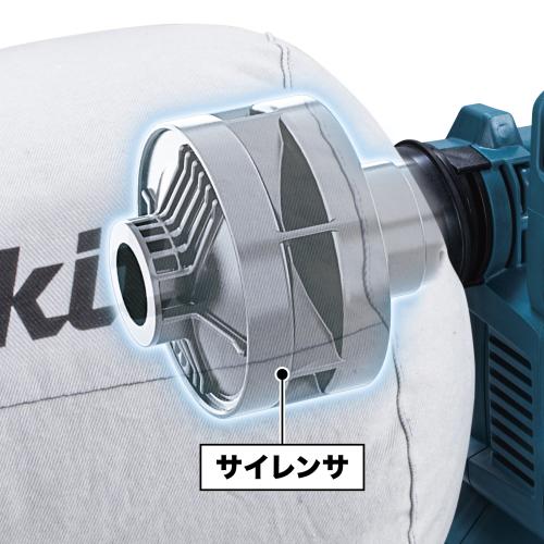 VC015Gのサイレンサによる低騒音説明