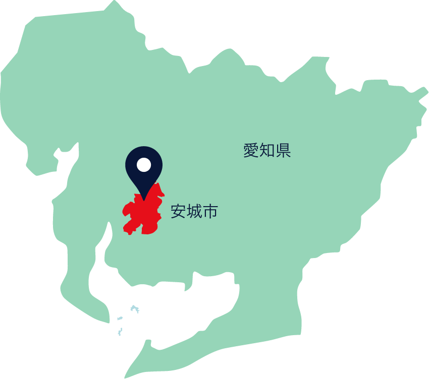 安城市の位置map