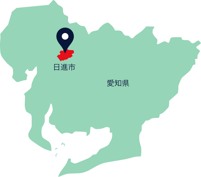 日進市の位置map