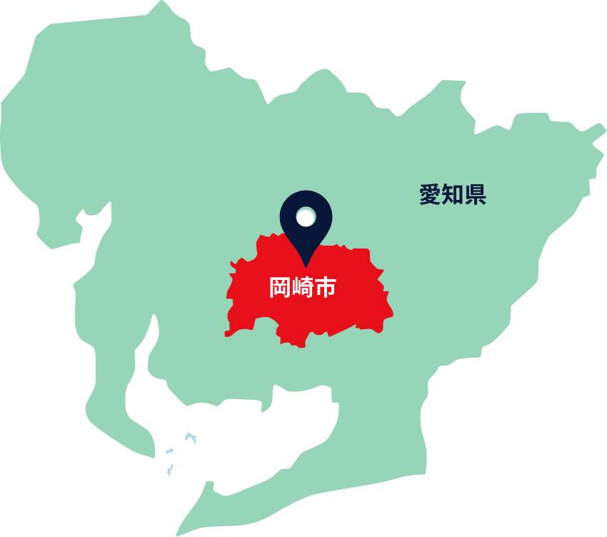 岡崎市の位置map